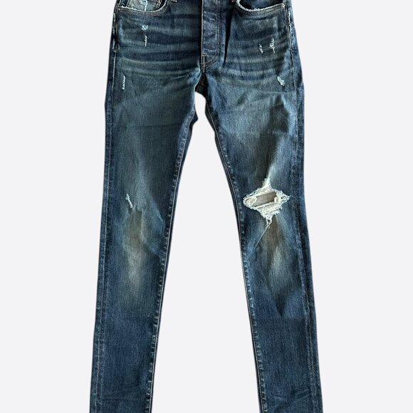 Amiri Broken Deep Indigo Distressed Jeans - Picture 1 of 4